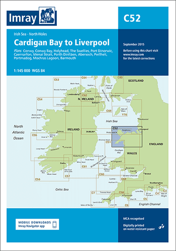 Imray C52 Chart: Cardigan Bay To Liverpool